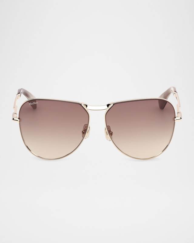 Miller-2 Metal Aviator Sunglasses